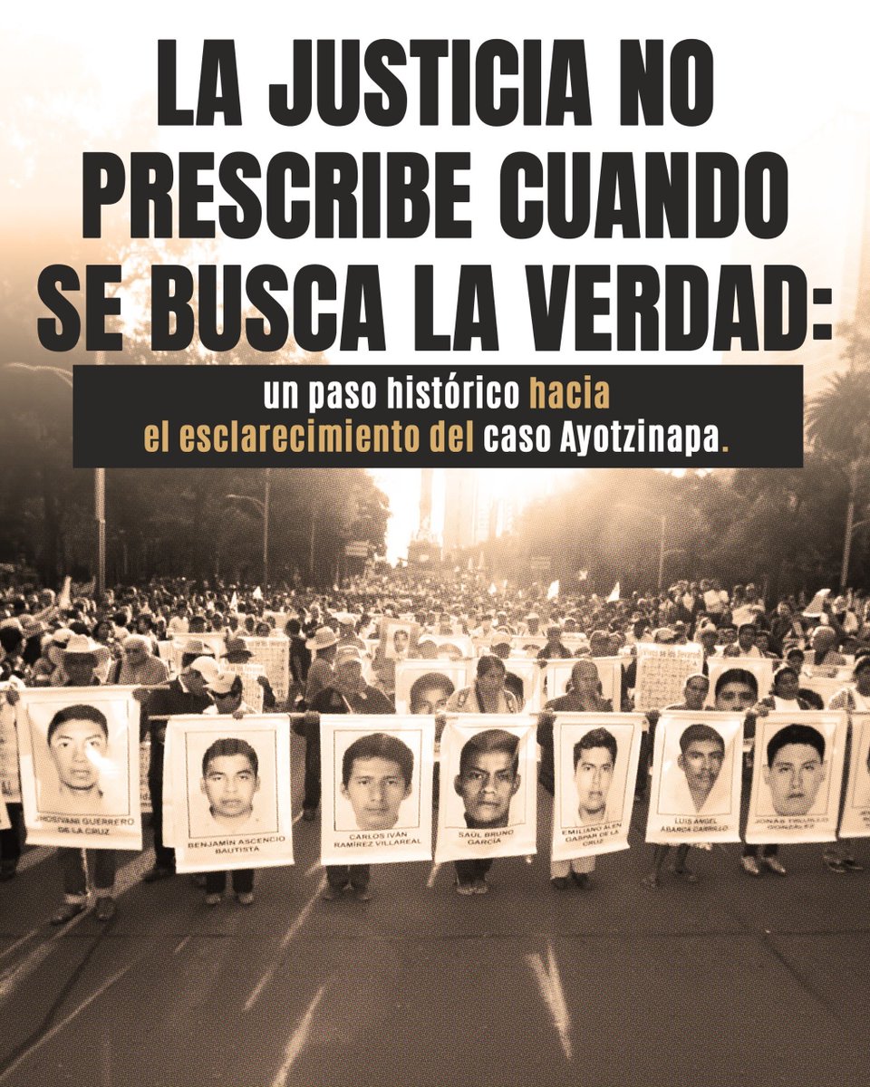 RosarioMorales_'s tweet photo. La verdad no se abandona y la justicia no puede esperar. Por los 43, por sus familias y por México, las investigaciones continúan con la determinación de esclarecer los hechos y que nadie quede por encima de la ley. #AyotziVive https://t.co/ESYATksbmi