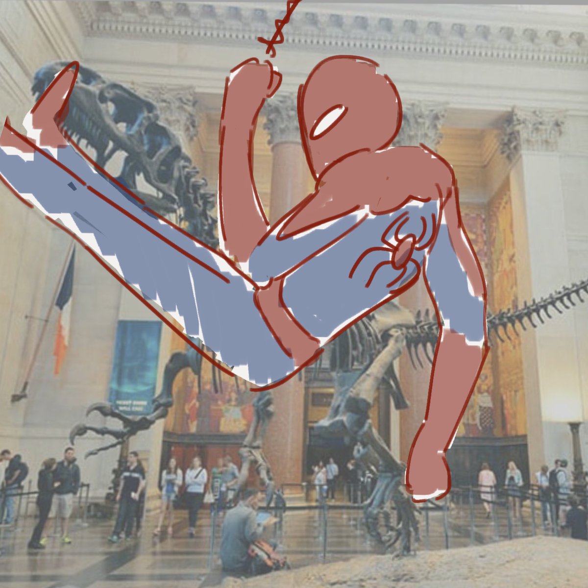 kumamask_'s tweet photo. Night at the spidey museum pt1 #spiderman https://t.co/7F7Z9sbymB
