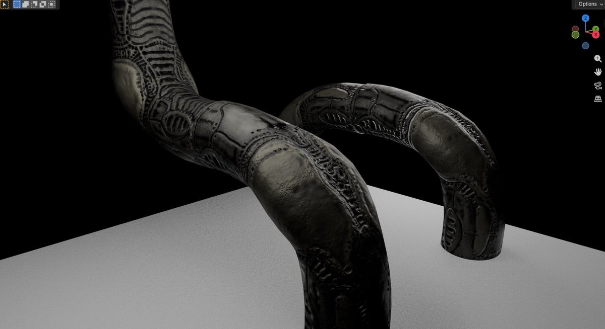 Loguardsoule's tweet photo. Getting the hang of substance painter and importing back to blender, these assets re looking pretty VILE, hoping to replicate the style I first developed in Dreams as shown in the last two photos. #Blender #VILEGame https://t.co/z35lMZuW2Z