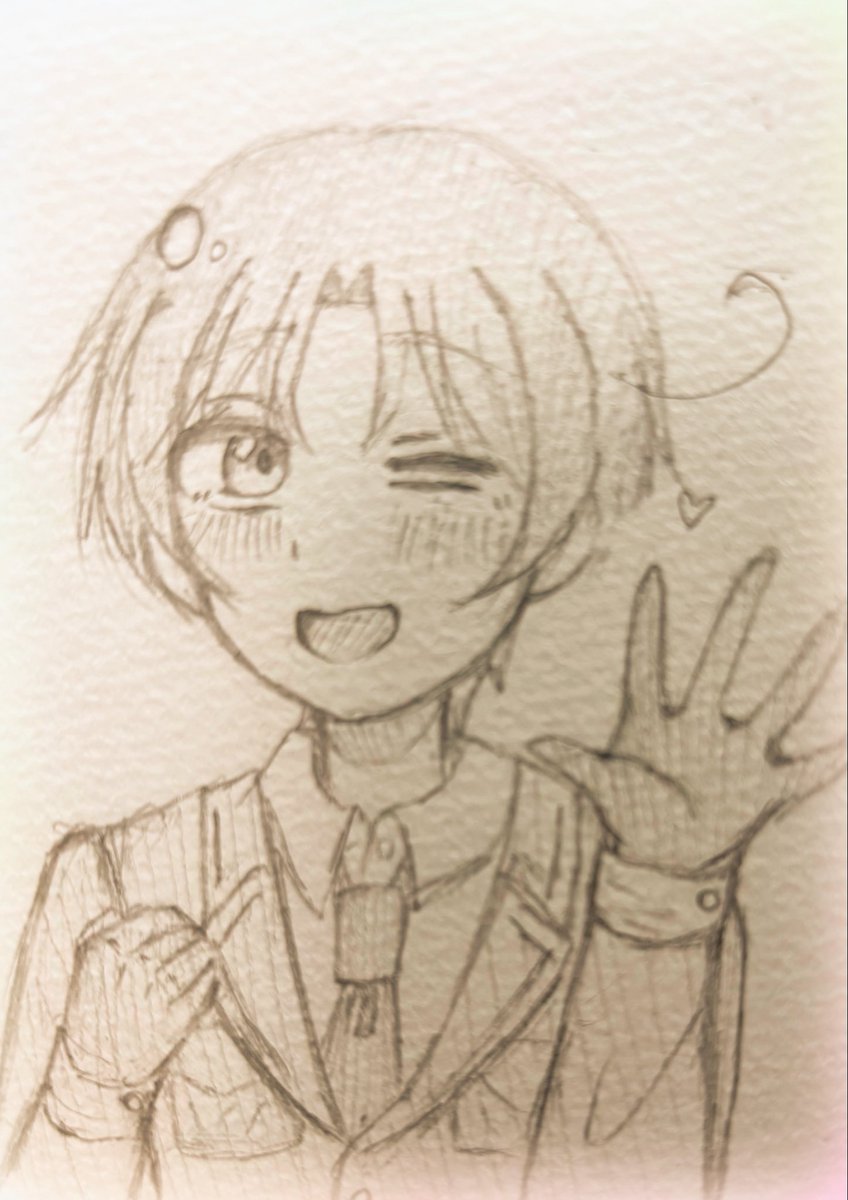Kuatoro_ocha's tweet photo. 落書きイタちゃん

『Ciao！』 https://t.co/WSGIci4FrV