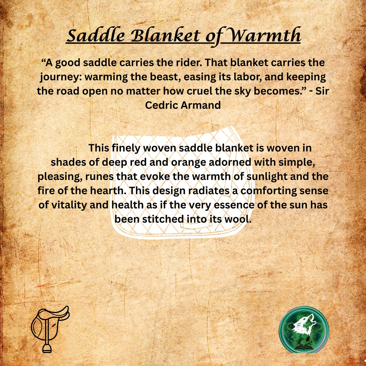 TheWolvenScribe's tweet photo. https://t.co/lPWzP4z5jm

#WolvenScribe   #Content #Freebie #Witvher #WitcherTTRPG #SaddleBlanketofWarmth   #WarmMountHappyMount https://t.co/bpRzx6DTB4