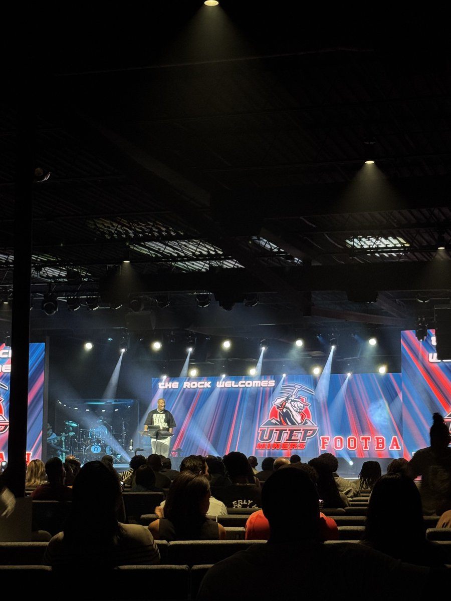 utepfbrecruit's tweet photo. Grateful for Pastor Eric Hallback Sr. inviting us to his church, The Rock Faith Center, this morning!
#PicksUp | #UnityIsTheSecret https://t.co/UmGJXUECt6