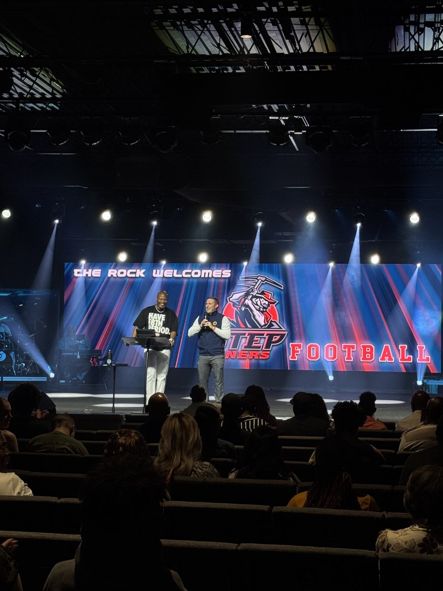 utepfbrecruit's tweet photo. Grateful for Pastor Eric Hallback Sr. inviting us to his church, The Rock Faith Center, this morning!
#PicksUp | #UnityIsTheSecret https://t.co/UmGJXUECt6