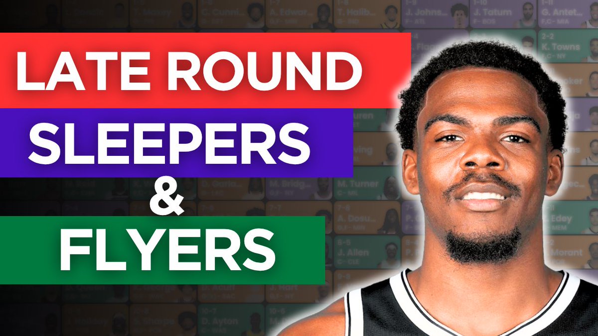 NBAFantasyBible's tweet photo. 🚨NEW SHOW🚨

MUST-DRAFT Late Round SLEEPERS &amp; FLYERS 🚀 🏀🔥

I’m joined by @NBAGeeWhiz to break down high-upside players, potential breakout candidates, &amp; late-round gems based on early FANTRAX ADP data (Rank 100+).

YouTube 📺 https://t.co/4tkOm7f1xT

#FantasyBasketball https://t.co/xwmLiXnbsC