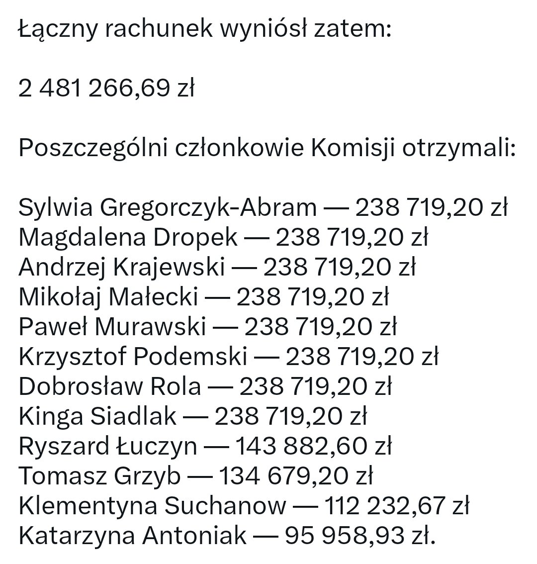 MarcinMozdzonek's tweet photo. Demokracja walcząca wywalczyła z naszych podatków 2,5 mln zł na opłacenie ludzi, którzy przez rok opracowali raport, który na pewno zawiera przełomowe dla naszego kraju ustalenia. Tym bardziej, że zapłacono jak za złoto.

Skład właśnie zlikwidowanej komisji jest tego gwarancją, prawda?

Z góry odpowiadam #silnymrazem: praca w radzie przy Prezydencie RP jest pracą społeczną (dla niezorientowanych co to znaczy: bez wynagrodzenia).