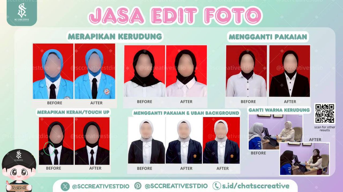 scrxfa's tweet photo. @xueyaao edit foto start 6-20k ni kakak, dijamin bisa inrush + no AI yaaa. buat more infonya bolee lesgoo ke store aku @sccreativestdio ☝🏻 https://t.co/Jom8G3qs30