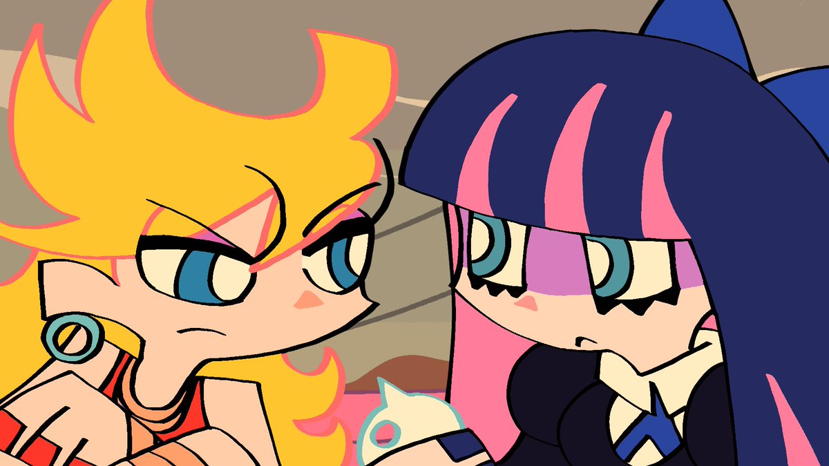 redpanzee1's tweet photo. sometimes 
I get frustrated looking at how I draw both panty and stocking INCONSISTENTLY especially for ONE video </3 https://t.co/m1T2IUTav6