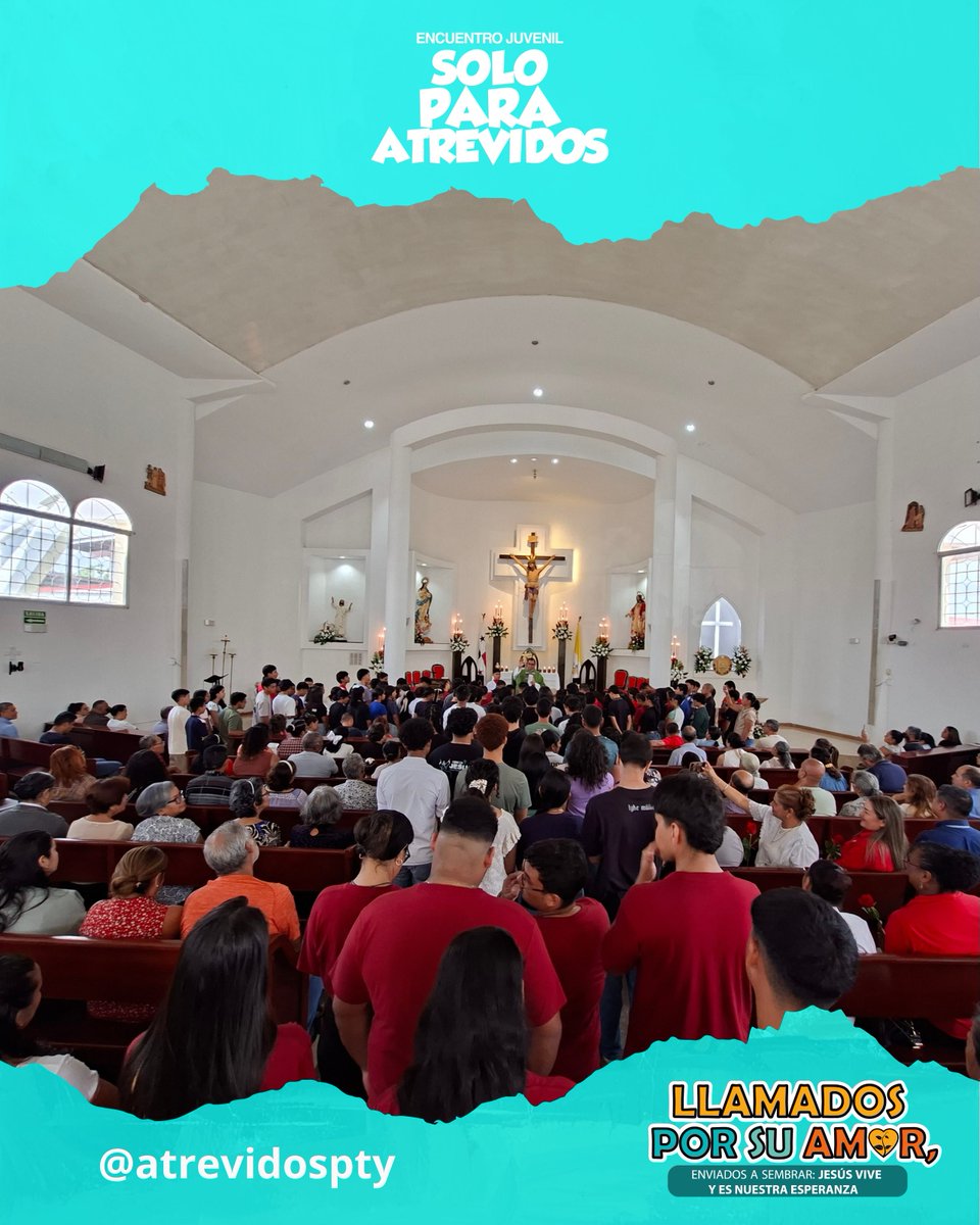 AtrevidosPTY's tweet photo. #SPA26: Jóvenes atrevidos en Cristo reciben bendición. El Pbro. Jorge Eliecer Rivera-Rodríguez Rodríguez, párroco de la Parroquia Inmaculada Concepción de La Chorrera, mencionó  a los jóvenes que la iglesia a pesar de las situaciones siempre será su madre que los acompaña y guía. https://t.co/dqfAhhvuD9