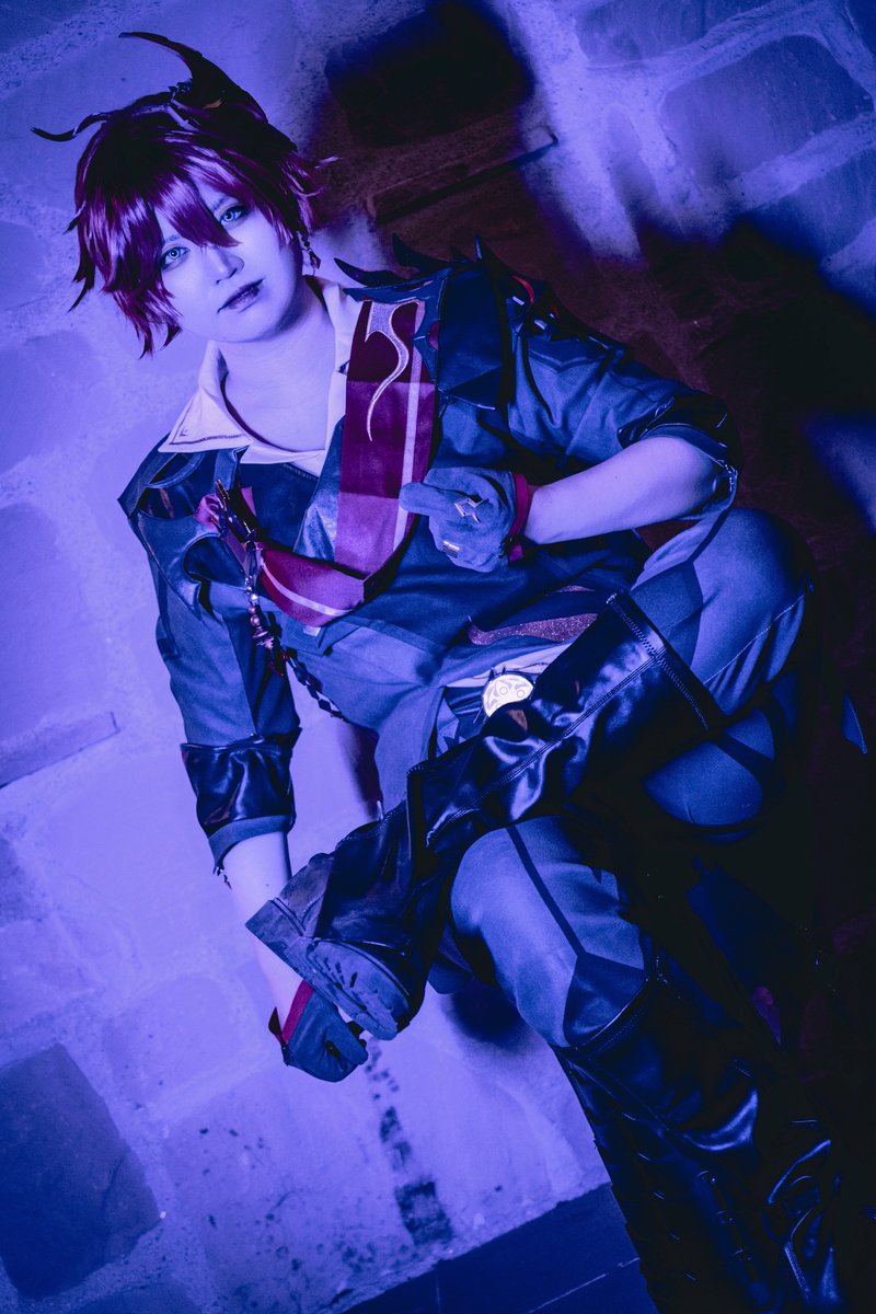 D_in_af's tweet photo. 【cosplay】原神/タルタリヤ（邪眼）
photo:@suke_plamodel https://t.co/PPpJqgrteD