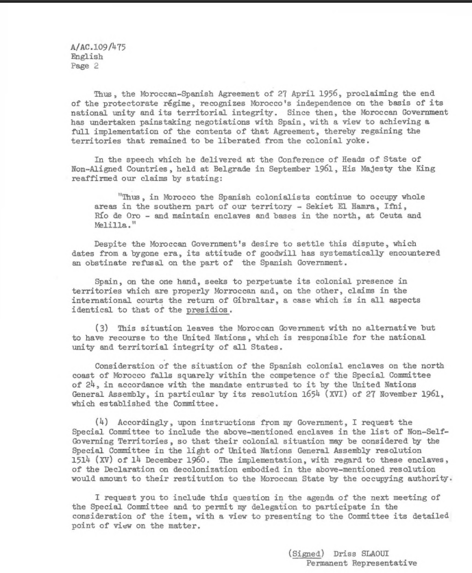 i9ochanNughilas's tweet photo. 🟥La pièce maîtresse
  
Le 27 janvier 1975, le Maroc a officiellement demandé au Comité spécial de décolonisation d’inscrire :

🇲🇦- Sebta/Ceuta
🇲🇦- Melilia/Melilla
🇲🇦- les îles d’Alhucemas Al Hoceïma
🇲🇦- le Peñón de Vélez de la Gomera Badis
🇲🇦- les îles Chafarinas  Jaâfariya https://t.co/OwTSPsqoLZ