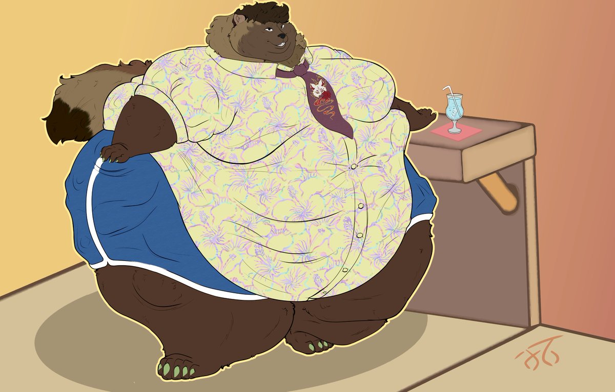 ClumsyCinnabon's tweet photo. Summer fat belly :D
#fatfur #furry #art #furryart https://t.co/QEcpUa86Fz