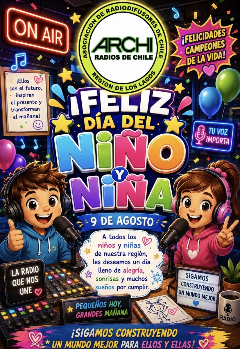 roaquellonfm's tweet photo. Feliz día de la niñez. https://t.co/OKaGsh0cXp