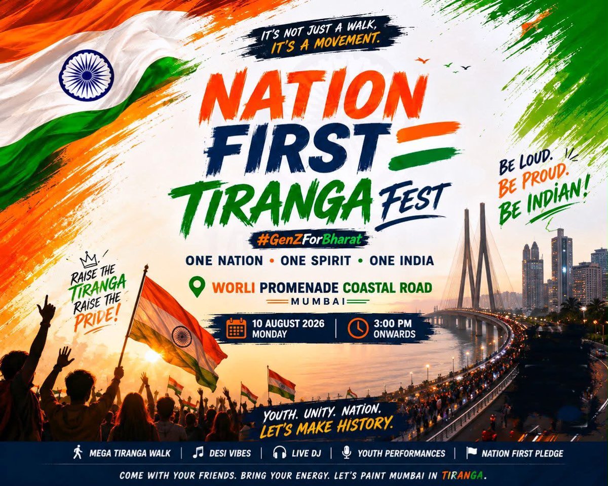 mahendra3's tweet photo. Dear Mumbaikars please join #GharGharTiranga #Worli come one come all @BJP4Mumbai https://t.co/vo5pXyIPWg