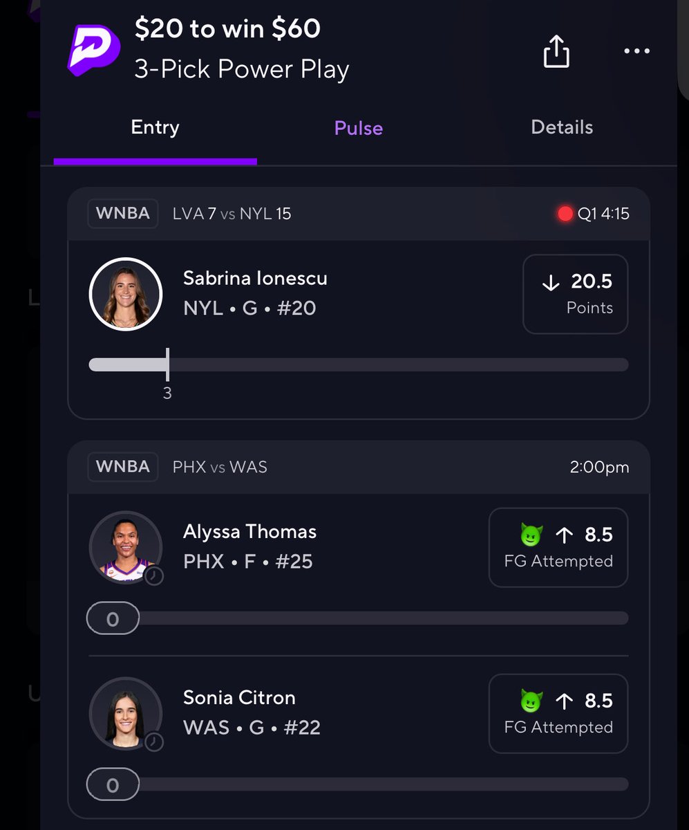 MLShephard's tweet photo. just smacked the under on sabrina on the live play after she came out slow https://t.co/cp4dAYyr65