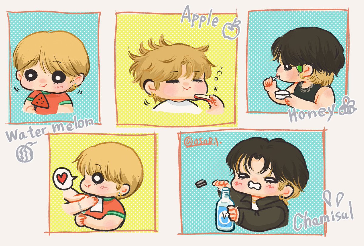 tetete_te_te_2's tweet photo. いっぱい食べる君が好き🧸🍉🍎🍯🍾

#btsfanart
#KimTaehyung
#もぐもぐクマさん https://t.co/ZkobhZbHi9