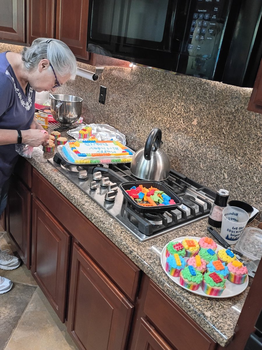 projectmat's tweet photo. Today's project, to create a LEGO birthday cake. https://t.co/oc2K5aqzqg
