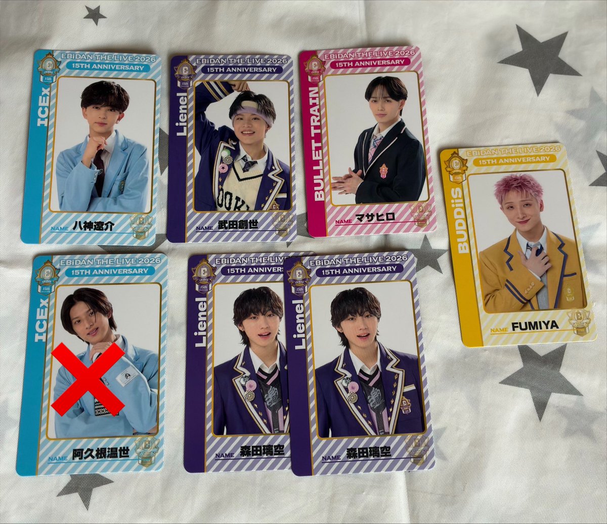 Oli_torl's tweet photo. EBiDAN THE LIVE 2026 15th Anniversary エビライ グッズ ランダム アクキー  交換

«譲» 下記画像

«求» SHOOT 森愁斗

郵送での交換

リプまたはDMにてお声がけください

#EBiDAN交換 #EBiDAN求 #EBiDAN譲 
#エビライ交換 #エビライ求 #エビライ譲 https://t.co/QLQUJoZiTg