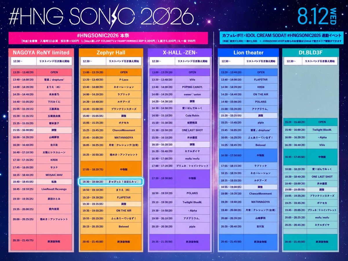白川ライブ 情報🎤🩵 ＼＼ 🔥 #HNGSONIC2026 本祭 🔥 きゅぴっと