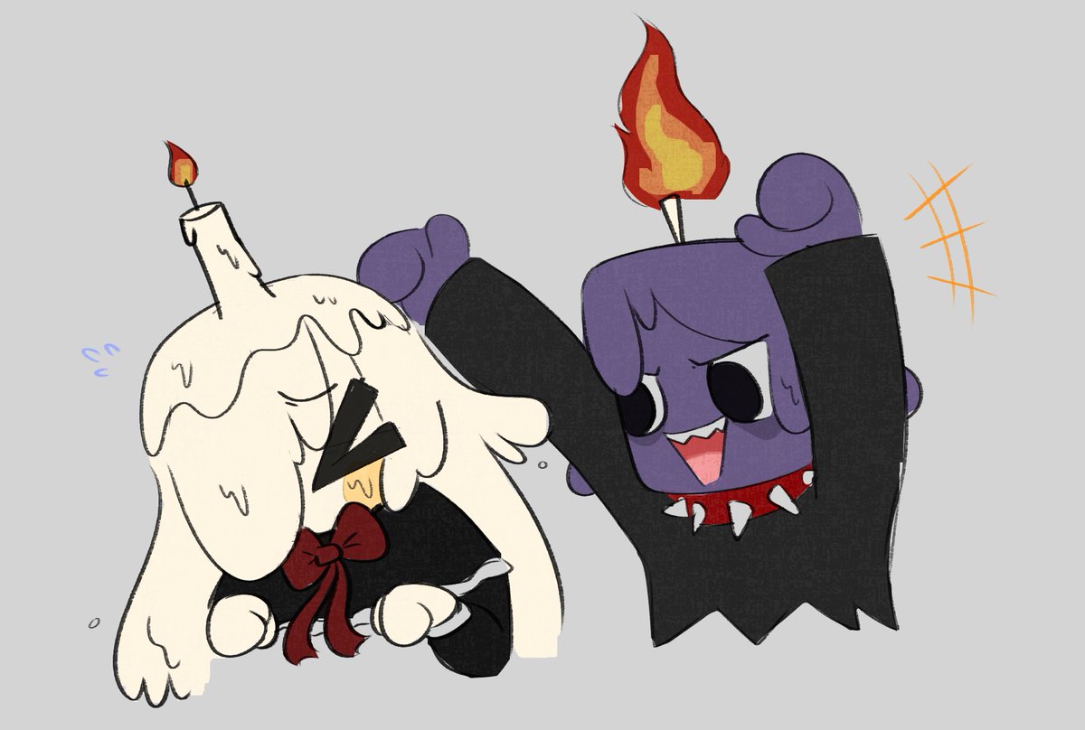 BABIHANDS's tweet photo. uhm. i never thought the literal next #dandysworld toon after designing my oc would be a candle.... 

theyre siblings now. https://t.co/i34ENsXKsL
