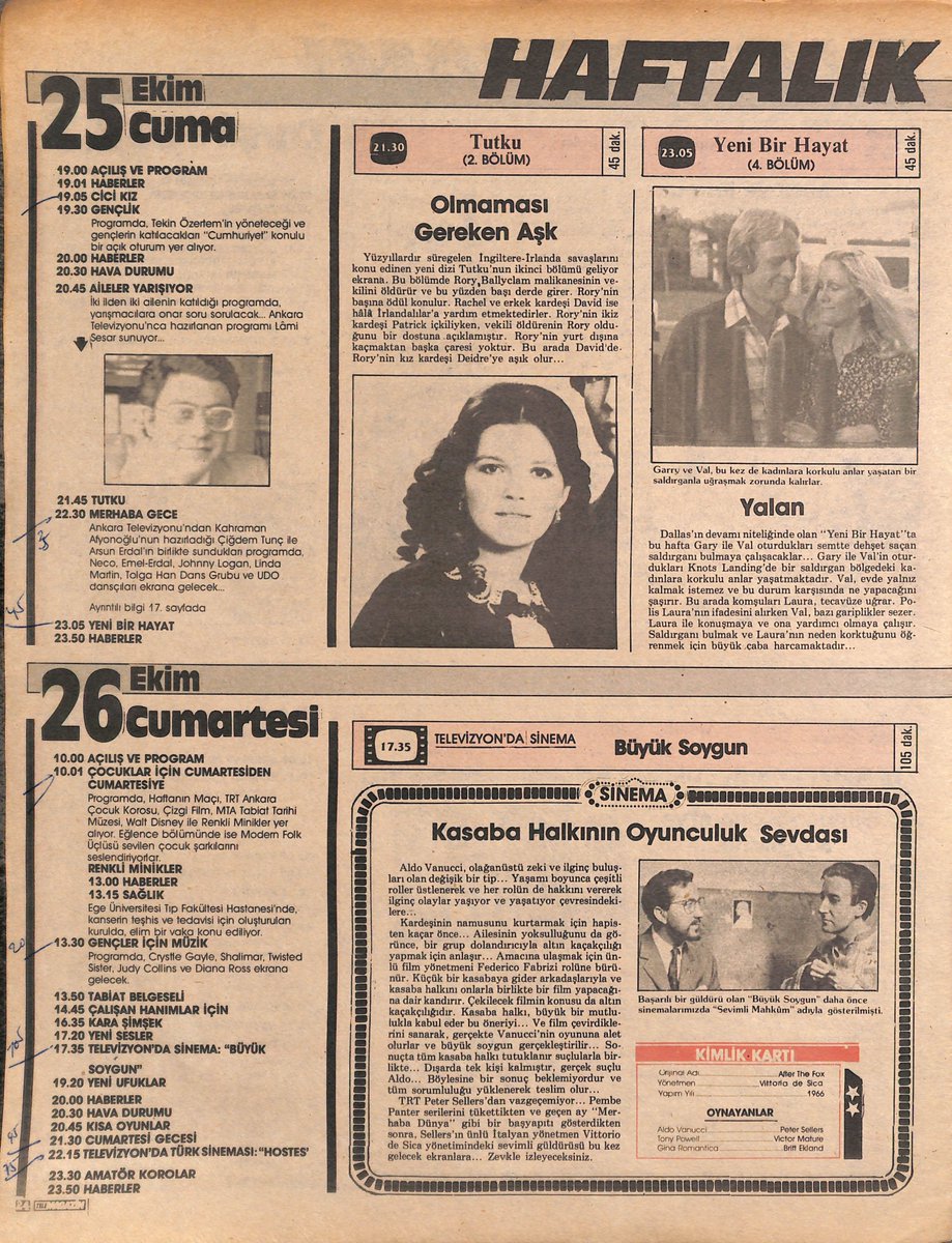 Mehmetcan198's tweet photo. #TheManionsofAmerica #Tutku #PierceBrosnan #KateMulgrew #KnotsLanding #YeniBirHayat #AileBağları #TedShackelford #JoanVanArk #PeterSellers #LamiSesar #AlevSezer #NilgünKasapbaşoğlu #HülyaSözer #dizi #yabancıdizi #Dublajcılar #Ekim #1985yılı @Yasemin70619829 @tchulya80 @_Arsiv_ https://t.co/04ivW5d63S