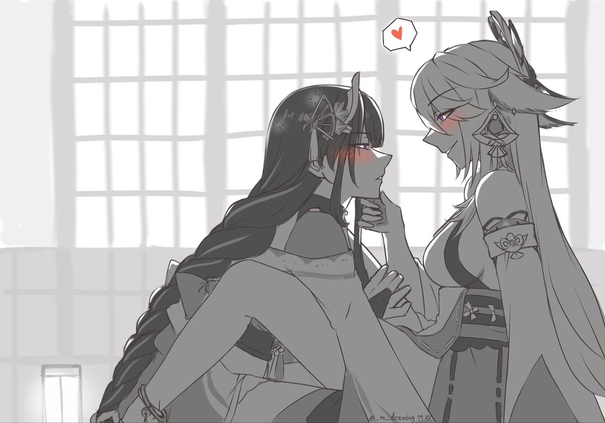 _m_drawing19xx's tweet photo. ⚡️❤️⚡️
#eimiko #RaidenEi #YaeMiko https://t.co/ZBFp69Xwr0