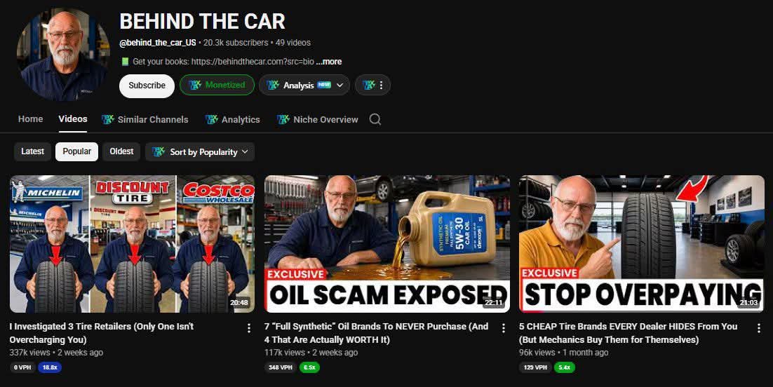 lateef_rab18648's tweet photo. 🚗 Car repair scams are going viral on YouTube.

20K+ subscribers. 877K+ views. Multiple viral videos.

The secret? Pick a problem people care about, create faceless content, and monetize with ads + affiliates.

YouTube Automation is still full of opportunities. 🔥 https://t.co/znL21kiH7k