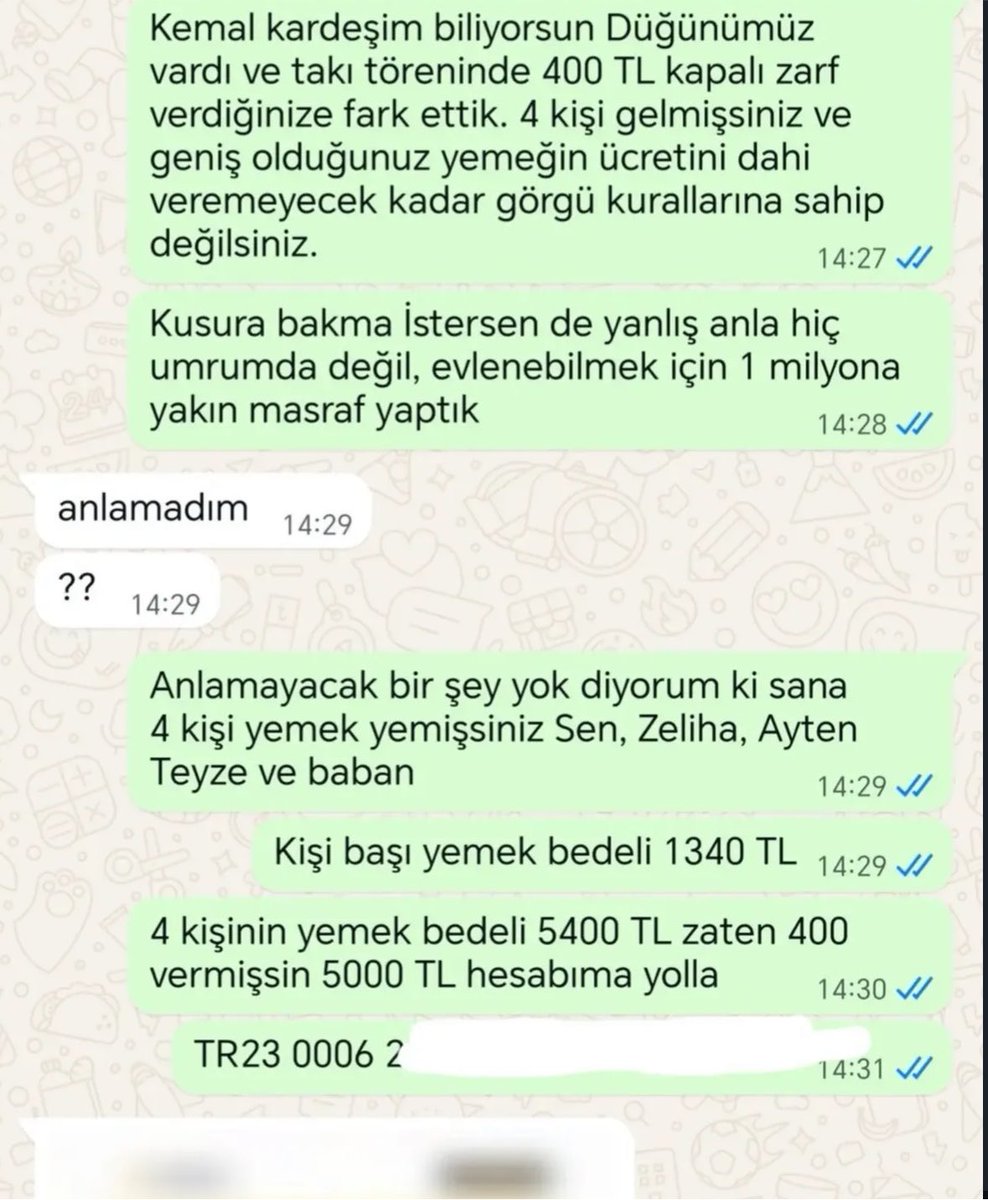 gusholderhaber's tweet photo. Bir damadın, düğününe gelen davetlilerin takı töreninde 400 TL taktığını öğrenince, düğünde yedikleri yemeğin masrafını istemesi tepki çekti. https://t.co/3q4UUQ2cnL