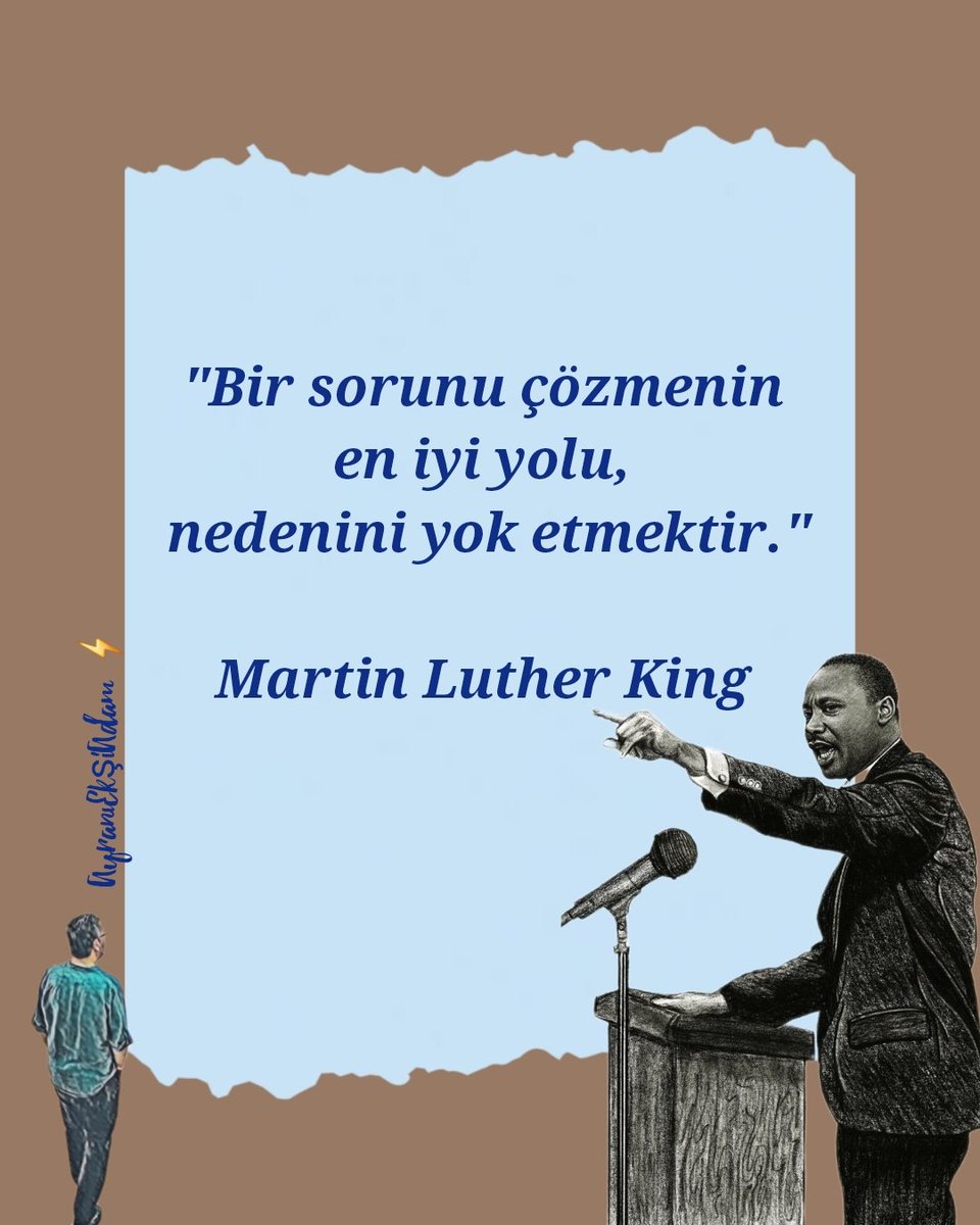 AyraniEksiAdam's tweet photo. #MartinLutherKing 
#sorun #çözüm #neden 
Sorunun nedeni belli belli de, 
kim çözecek?
#AyranıEkşiAdam ⚡️ https://t.co/Zur68M5nlK