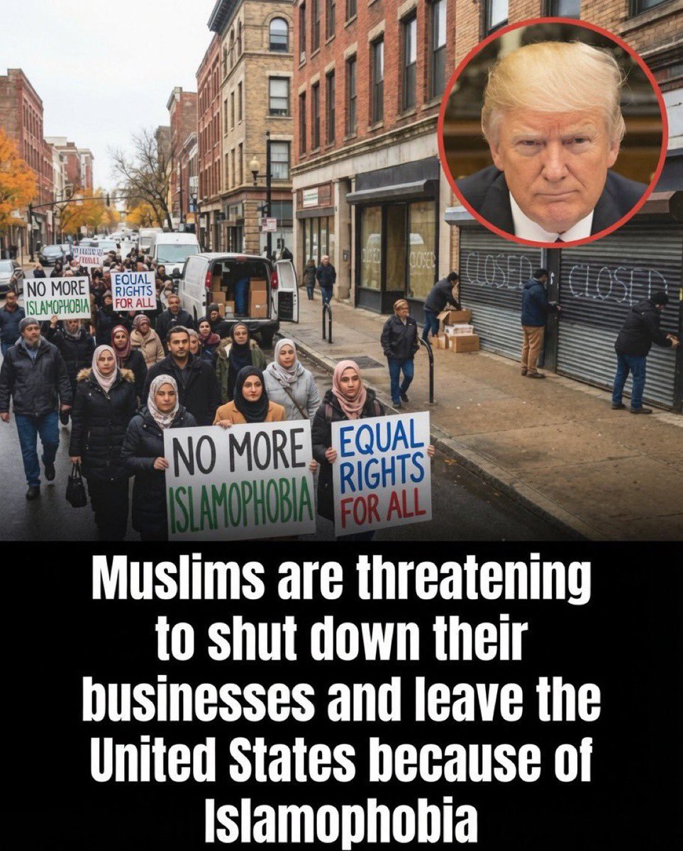 Teaseryy's tweet photo. Muslims are threatening to shut down their businesses and leave the United States because of Islamophobia Do you think they should leave?

1️⃣ YES
2️⃣  NO https://t.co/8epZKZCP9y
