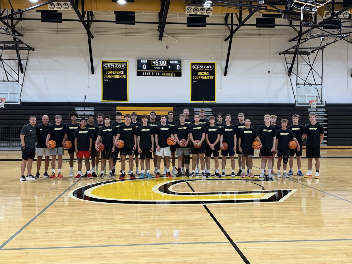 CentreMBB's tweet photo. Elite Camp 2026 was a MAJOR success!🔥

Thank you to all the players, parents, Centre Admissions, Centre Strength &amp; Conditioning, and our Athletic Training Staff for making yesterday’s camp great! 💪

Go Colonels! 🟡⚫️ https://t.co/FEkaxgjuG7