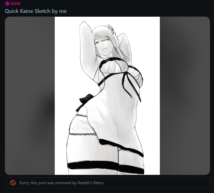 amalonxd's tweet photo. Reddit keeps removing my posts, now Twitter is giving me a "label". Vgen ghosting my application. 

How else can I grow as an artst 
I cant win ;-; https://t.co/LnDpyxh0gS