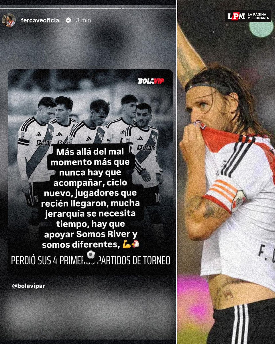 RiverLPM's tweet photo. El mensaje del Cavegol ♥ https://t.co/ud8JwNMVqq