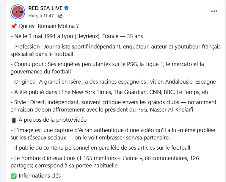 Romain_Molina's tweet photo. Merci aux relais médiatiques de la Fédération djiboutienne de football 🇩🇯 pour ces GRANDS moments de rigolade !

J'apprends plein de choses sur moi, mes comptes en banque, mon orientation sexuelle avec la mention "non retouché sans IA" hahahaha

GRANDE ! https://t.co/fhtdH0jSPW