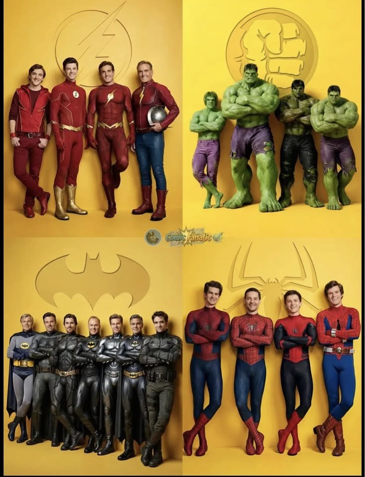 joseavari6's tweet photo. If these four team had to fight each other, who's surviving?

⚡ The Flash 
💚 Hulk
🦇 Bat Man
🕷️ Spider Man https://t.co/bh3hrcdlef