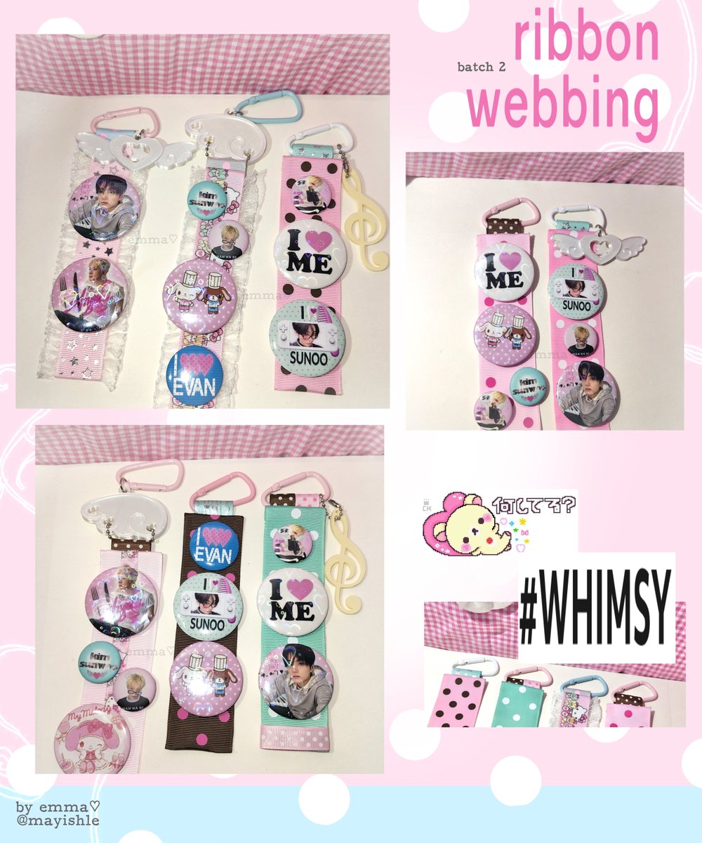 mayishle's tweet photo. hiii #interestcheck 🪽
rt &amp; likes is highly appreciated! 

i'm planning to make a second batch of this ribbon webbing, temen-temeeeen. also, aku bawa sticker design imut &amp; paperdeco super gemess. drop your @ if you interested yaa <3 https://t.co/fyUOqr4Yj9
