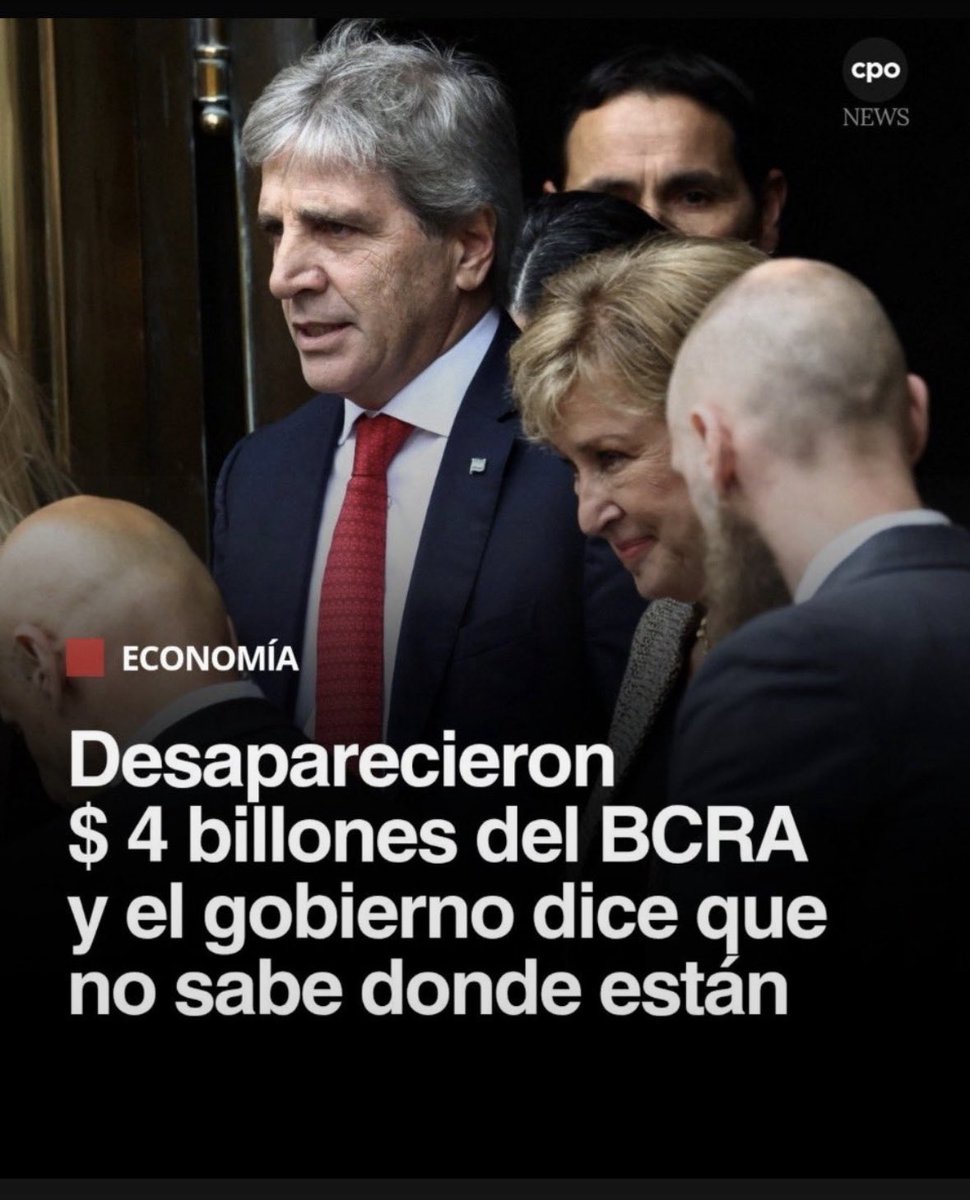 SalierisL's tweet photo. Milei llegó a la presidencia diciendo que iba a cerrar el BCRA, ahora entienden xq no lo cerró?? Si está plata no aparece + Andis + $Libra, tienen que ir en cana junto con  todos los del anterior gobierno. (Solo x $Libra Milei debería terminar en cana) https://t.co/RBoYXQ0hAq