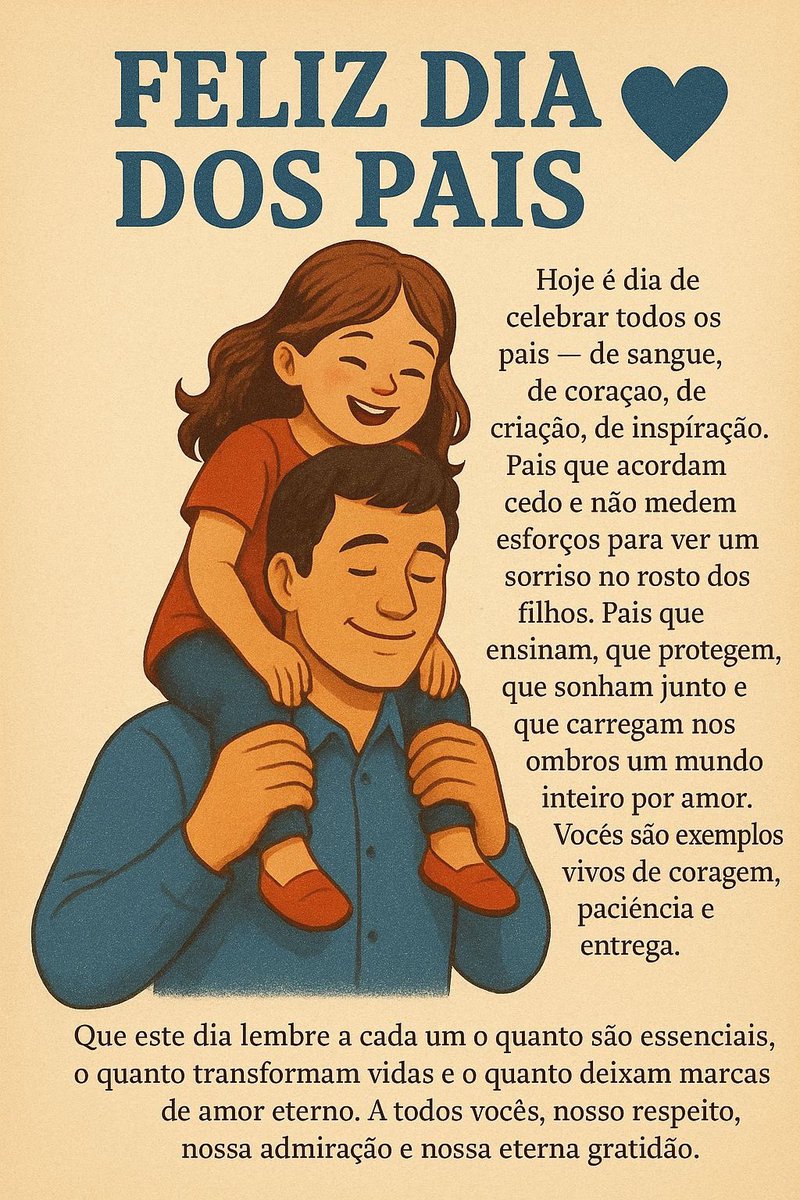 ibellalinee's tweet photo. Feliz dia dos Pais!!! https://t.co/6064N1DKXf