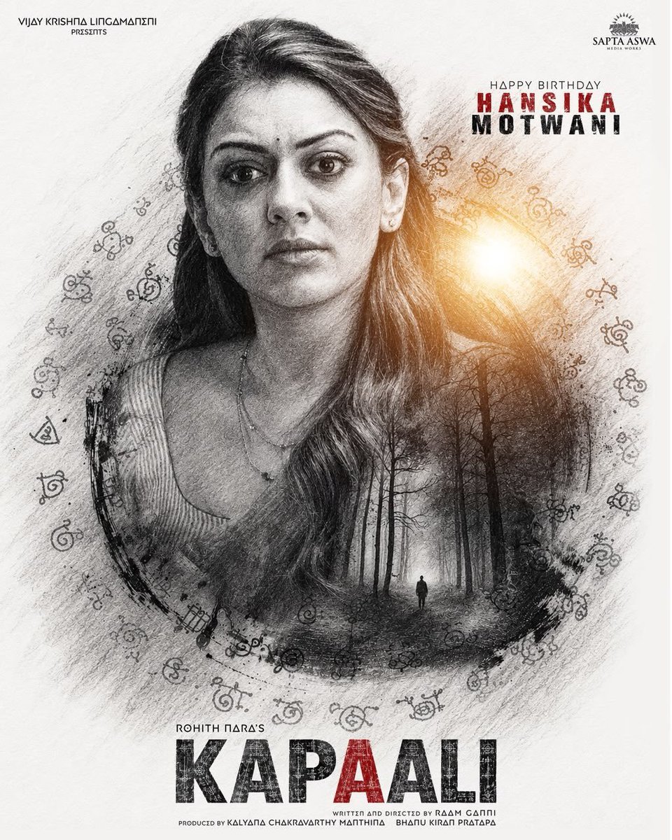 IamRohithNara's tweet photo. Happy birthday, @ihansika ! 🎉 It’s been wonderful working with you on #Kapaali. Have a great birthday! https://t.co/mUlYngVUW5