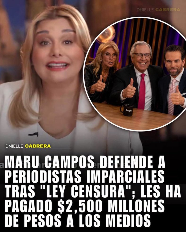 JORDELAS1's tweet photo. Esos contratos la tienen agarradita de los 🥚 s.
Según una investigación del medio Zona Free, de septiembre de 2021 a la fecha, el gobierno de Campos Galván ha destinado alrededor de 2 mil 504 millones de pesos en comunicación social, dinero que ha ido a parar a convenios publicitarios con televisión, radio, medios impresos y digitales, además de contratos con agencias de marketing, productoras audiovisuales y hasta empresas que operan granjas de bots en redes sociales.