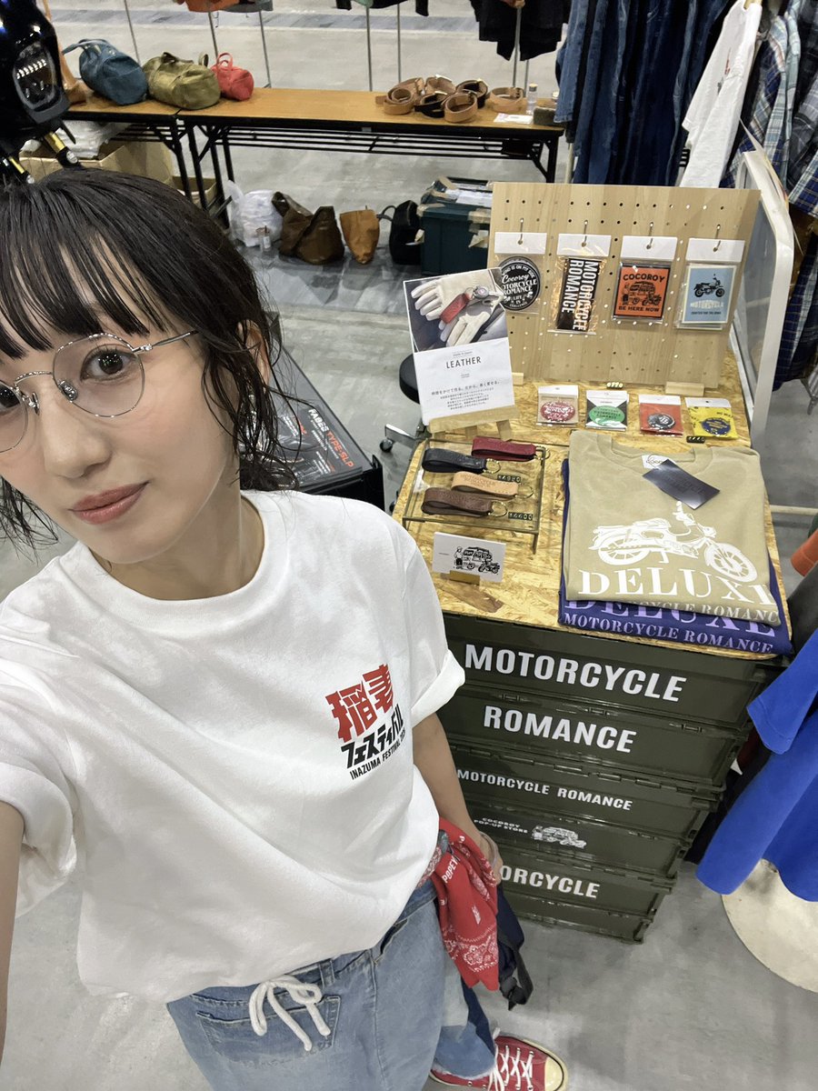 matsuokabike's tweet photo. 日本最大級のアメカジのお祭り「稲妻フェスティバルin福岡」に私がプロデュースする洋服ブランド【COCOROY】も参加させていただきました⚡️

事前にお知らせしていなかったにもかかわらず、
たくさんの方が見つけてくださって、直接お話しできたことがとても嬉しかった🤦🏻‍♀️ https://t.co/789HTX7NWC