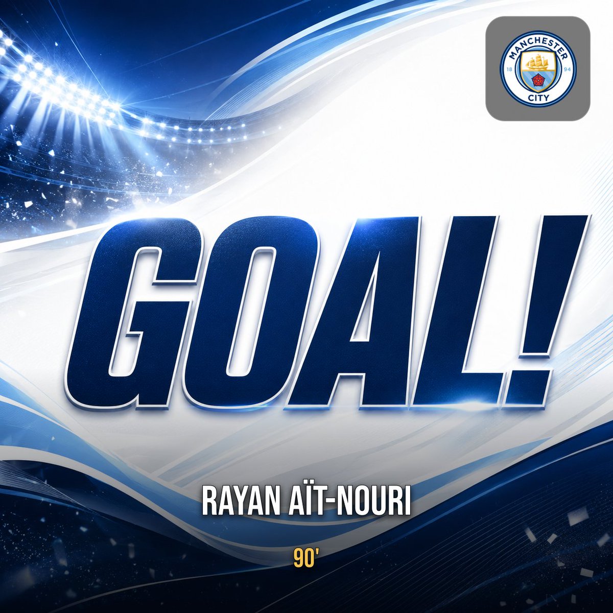 FAEA04's tweet photo. 📊 90' | Manchester City 3-1 Atlético Madrid
⚽ Rayan Aït-Nouri extends Manchester City's lead.
#ClubFriendly #ManchesterCity #AtleticoMadrid #ManchesterCityAtleticoMadrid https://t.co/oQ0kqd0V3f