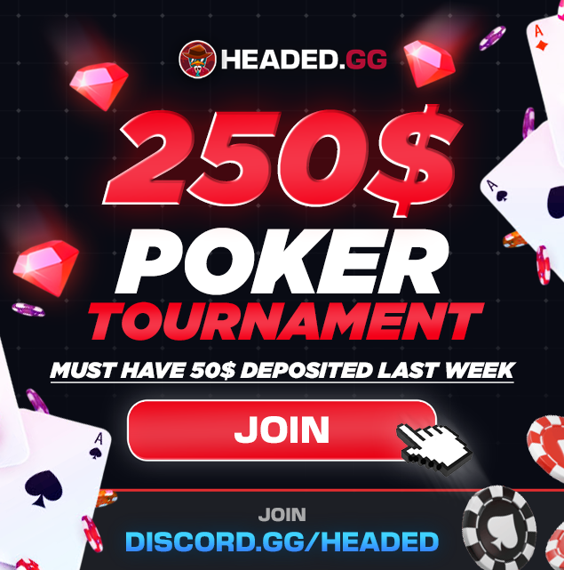 HeadedCS's tweet photo. ♦ Special $250 Poker Tournament

🎁 $20 Giveaway: Like + Repost + Tag 1 Friend

Join us on 𝗧𝗵𝘂𝗿𝘀𝗱𝗮𝘆, 𝗔𝘂𝗴𝘂𝘀𝘁 𝟭𝟯:
🥇$𝟭𝟰𝟬
🥈$𝟳𝟬
🥉$𝟰𝟬

𝗛𝗼𝘄 𝘁𝗼 𝗷𝗼𝗶𝗻: Deposited $50 within the last 7 days using Code Headed

📌 Discord link in bio https://t.co/q4C32Po8im