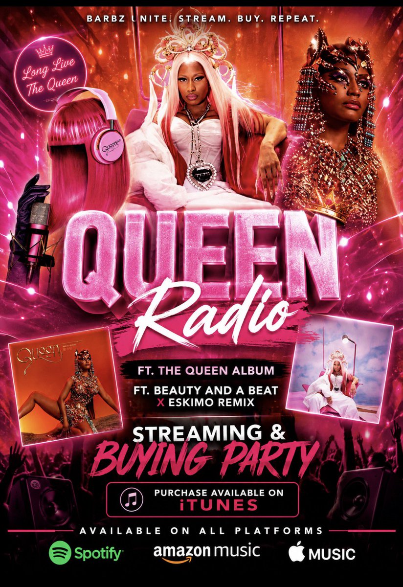 PrettyHustlerzz's tweet photo. ๐ง๐Good Morning #Barbz ๐
Today Streaming Focus Is ๐
#QueenRadio X #Queen
Ft โข #BAAB X #EskimoRemix
Please Add @NICKIMINAJ Discography To All Your Daily Streaming Playlists ๐
๐งAvailable On All Platforms !
๐ง๐ Streaming Playlists โข ๐ง
๐ง ๐โข #Queen โข https://t.co/hDwGGGTA0Q
๐ง #QueenRadio X #Queen X #BAAB Ft #EskimoRemix Spotify Boost โข https://t.co/pK9MQS1E9T
๐ง๐โข #QueenRadio X #PF2 โข https://t.co/hxntjwPDSS
๐ง โข #QueenRadio X #Queen โข https://t.co/eTFXoYw15I
โข Support โข #StreamNicki โข Vote โข
For Trinidad Killa Ft โข
@NICKIMINAJ X #EskimoRemix
๐ณ๏ธ #CaribbeanMusicAwards โข
https://t.co/Z6nEft3rBS
#NickiMinaj #Barbz #BAAB #PF2 #Queen #GagCitySub
