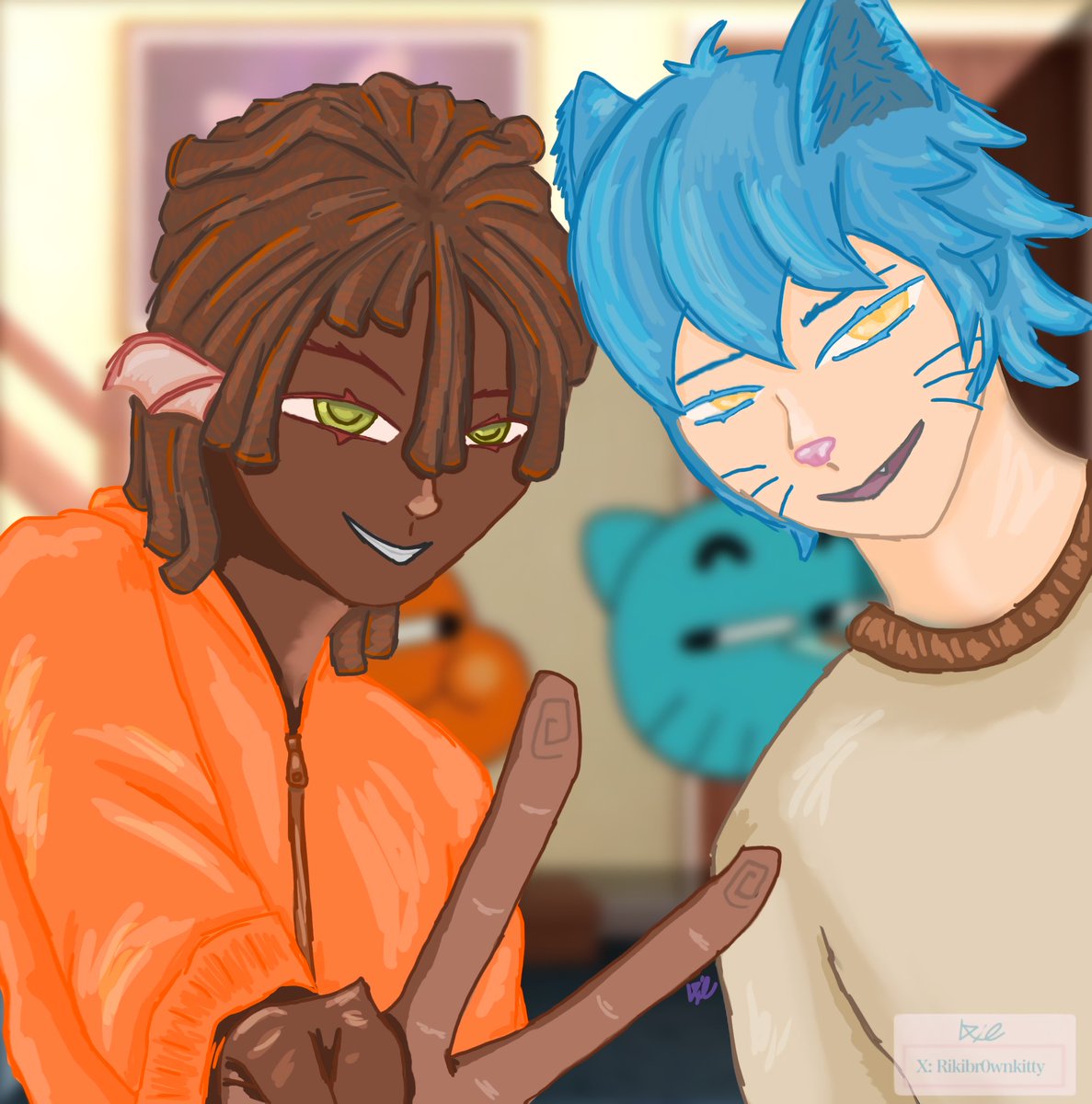 Rikibr0wnkitty's tweet photo. Anyone TAWOG fan here? Heres my Darwin and Gumball art :3
.
#TheAmazingWorldOfGumball #TAWOG #artmootsㅤ #fanartㅤㅤㅤㅤ https://t.co/UvowUu6NTE