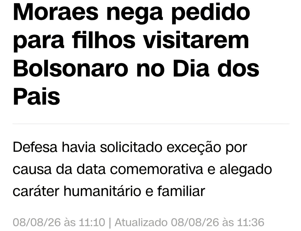 BrunoEnglerDM's tweet photo. Você, que pode, dê um abraço no seu pai hoje, ligue pra ele, comemore o dia com o seu velho e lembre-se da injustiça e covardia praticada por Alexandre de Moraes contra Jair Bolsonaro até mesmo nesse dia. https://t.co/i3LBc1zKMG