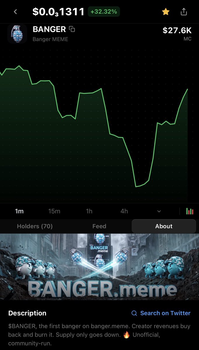 BangerToken's tweet photo. $BANGER BOOM💥 https://t.co/tUvfRei5Tm