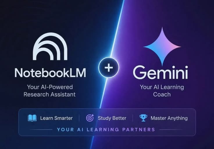 info_with_ai's tweet photo. NotebookLM × Gemini = The AI learning system every student and creator should use.

→ Summarize books, PDFs &amp; notes instantly
→ Ask questions and get clear explanations
→ Learn 10× faster with AI

I created a free step-by-step guide.

Comment "Al" and I'll DM it free. https://t.co/AkfoBklBQJ