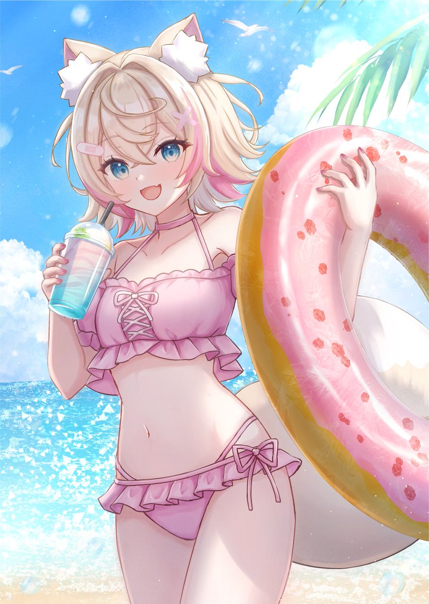 sakuraume_0u0's tweet photo. Summer Vacationなフワモコちゃん☀️🌊
 #FWMCpix https://t.co/u4dGL32iRO