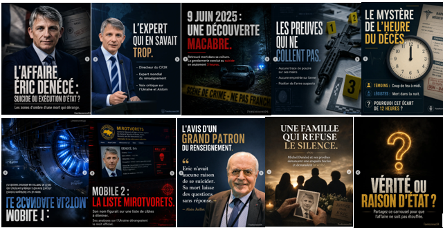 ChristinePP27's tweet photo. fawkesnews94
• Creator avec IA
🔴 Il en savait trop. 
Un grand nom du renseignement français s'éteint dans des circonstances qui ne collent pas. Enquête classée en 3h. Un écart de 12h sur l'heure estimée. Une famille qui ne lâche rien.
 
Éric Denécé dérangeait — sur l'Ukraine, sur Alstom, sur des dossiers qu'on préférerait oublier. La version officielle ? Un drame personnel. Les questions qui restent ? Beaucoup trop nombreuses.