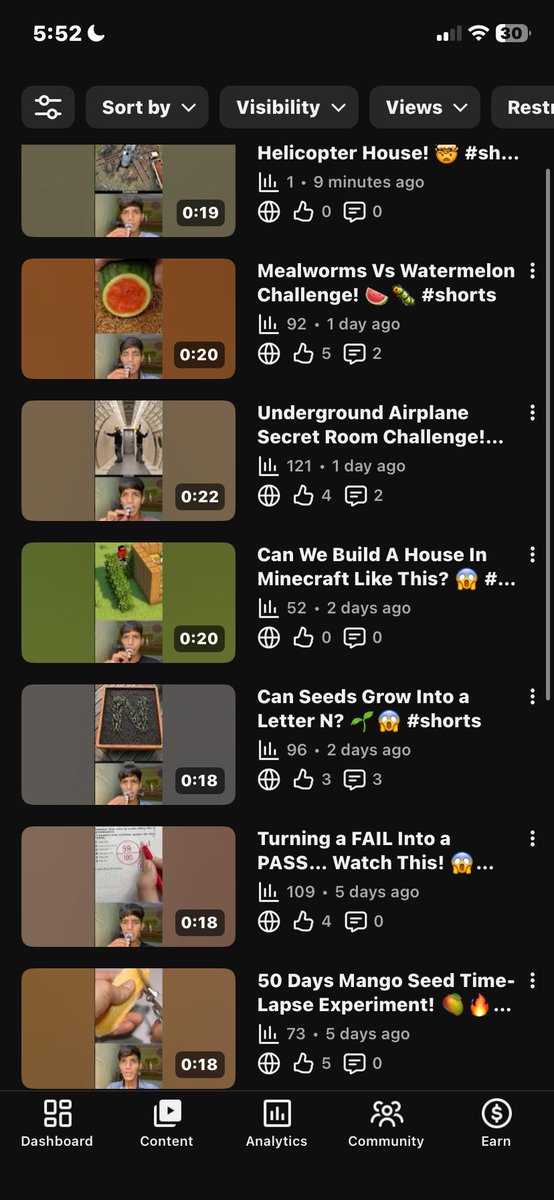 Myreaxn's tweet photo. Hi @TeamYouTube, my Shorts channel (@myreax) normally gets 30k-70k views. Twice now, 5-6 consecutive uploads suddenly dropped to 50-150 views with no strikes/violations shown, then recovered on their own. Can someone check for a distribution issue? 🙏 #CreatorSupport https://t.co/w8YdhECJky